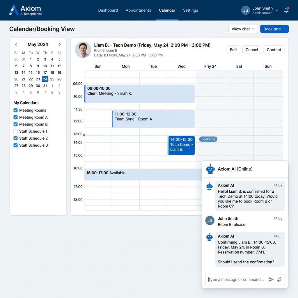 Instabook AI Receptionist